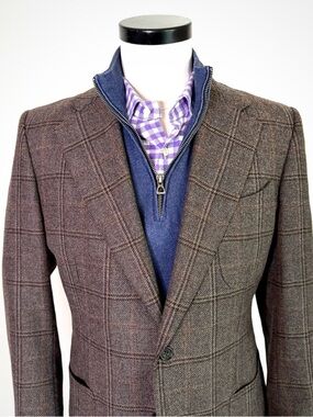 Tom Ford Cashmere Blend Plaid Sport Jacket | 42S